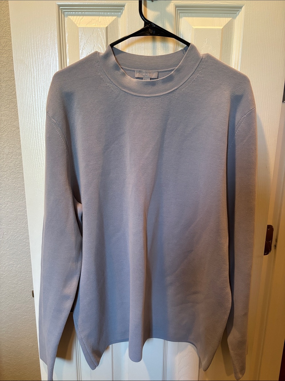 COS Relaxed 100% Cotton Crewneck Sweatshirt Gray Mélange Men's Size US XL